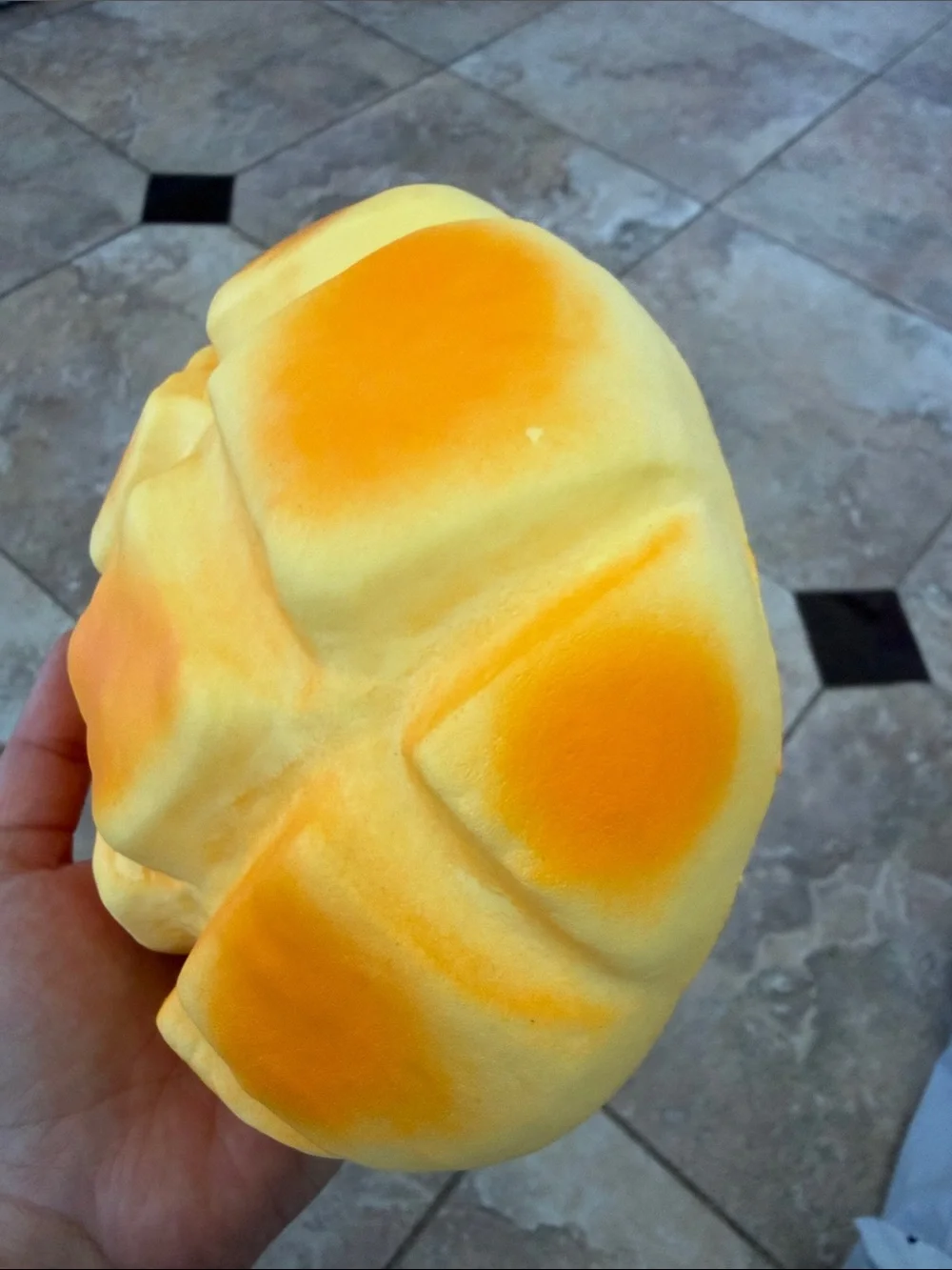 Yellow & Orange Puffed Bread Plush Squishy